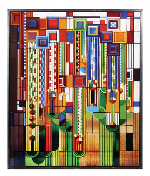 Saguaro Forms & Cactus Flowers Wall Hanging by Frank Lloyd Wright